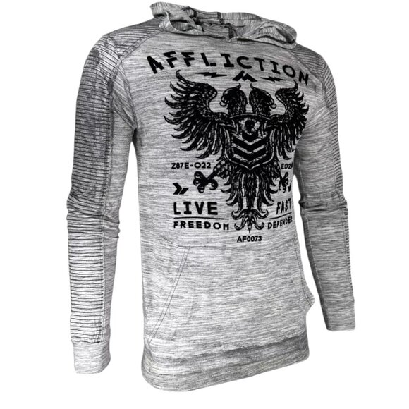 Affliction Men's Lightweight Hoodie Sweatshirt Value Freedom - Picture 5 of 7